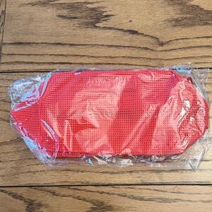 NWT First Aid Beauty Red Mesh Make up or travel bag